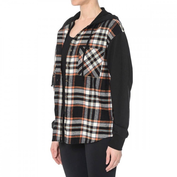 Flannel Plaid Button Up Long Sleeve Shirt - Picture 3 of 4